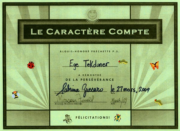 Ege TEKDONER, Louis-Honoré Fréchette PS 1/Canada 2009